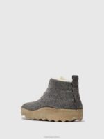 Asportuguesas Boots Women ANTHRACITE LACE-UP ANKLE BOOTS CAKE 226H159 - Image 3