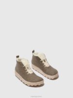 Asportuguesas Boots Women BROWN LACE-UP ANKLE BOOTS CAKE 226H161 - Image 2