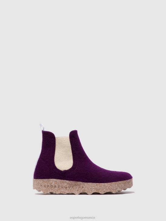 Asportuguesas Boots Women DARK PURPLE CHELSEA ANKLE BOOTS CAIA 226H152 - Image 1