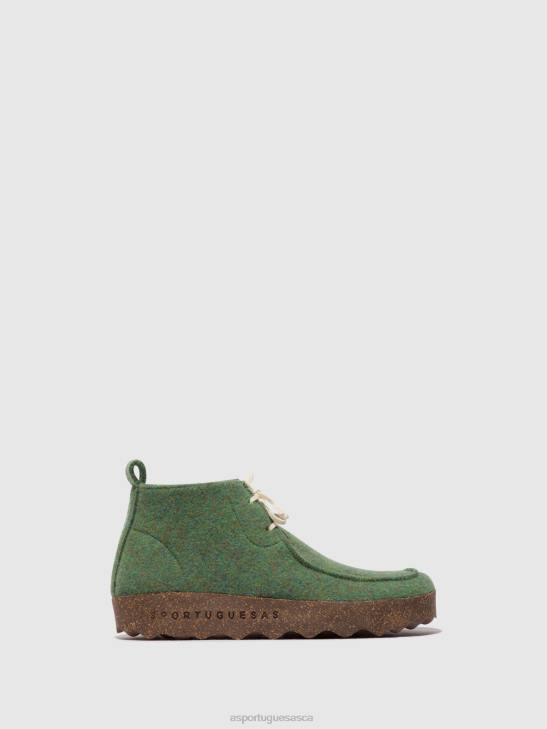 Asportuguesas Boots Women GREEN LACE-UP ANKLE BOOTS CODY 226H160 - Image 1