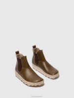 Asportuguesas Boots Women KHAKI CHELSEA ANKLE BOOTS CAIA 226H165 - Image 2