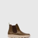 Asportuguesas Boots Women KHAKI CHELSEA ANKLE BOOTS CAIA 226H165