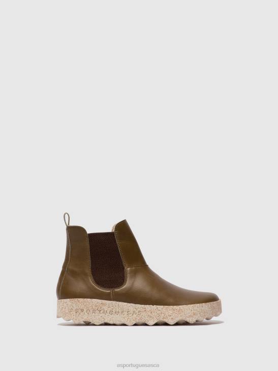 asportuguesas_boots_women_khaki_chelsea_ankle_boots_caia_226h165.jpg Asportuguesas Boots Women KHAKI CHELSEA ANKLE BOOTS CAIA 226H165 - Image 1