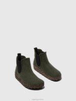 Asportuguesas Boots Women MILITARY GREEN CHELSEA ANKLE BOOTS CAIA 226H151 - Image 2