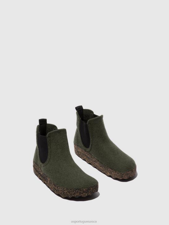 Asportuguesas Boots Women MILITARY GREEN CHELSEA ANKLE BOOTS CAIA 226H151 - Image 2