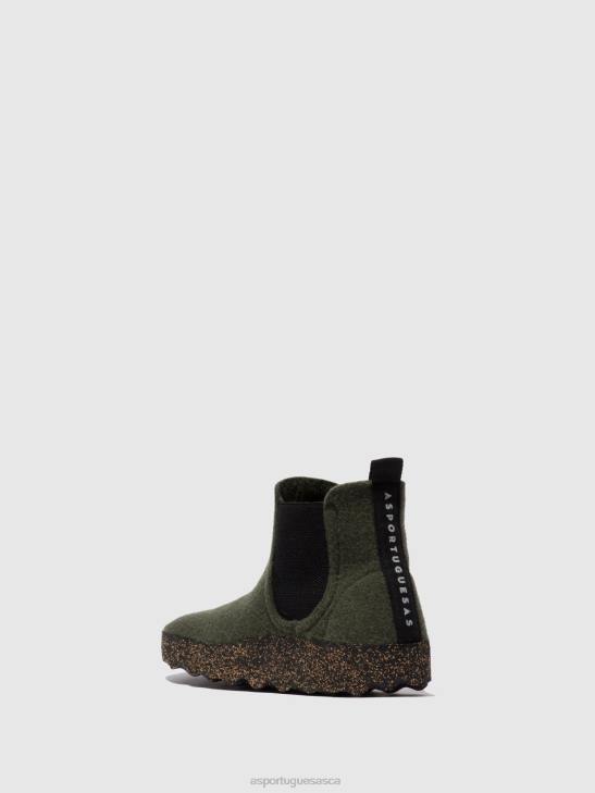 Asportuguesas Boots Women MILITARY GREEN CHELSEA ANKLE BOOTS CAIA 226H151 - Image 3
