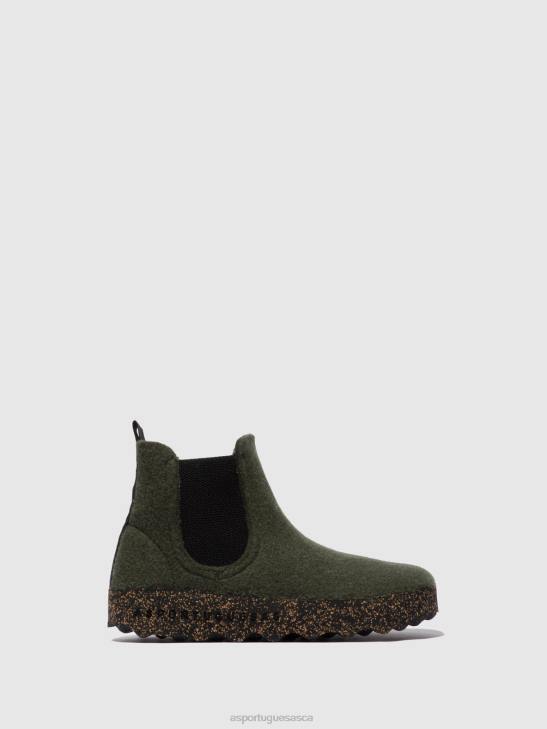 Asportuguesas Boots Women MILITARY GREEN CHELSEA ANKLE BOOTS CAIA 226H151 - Image 1