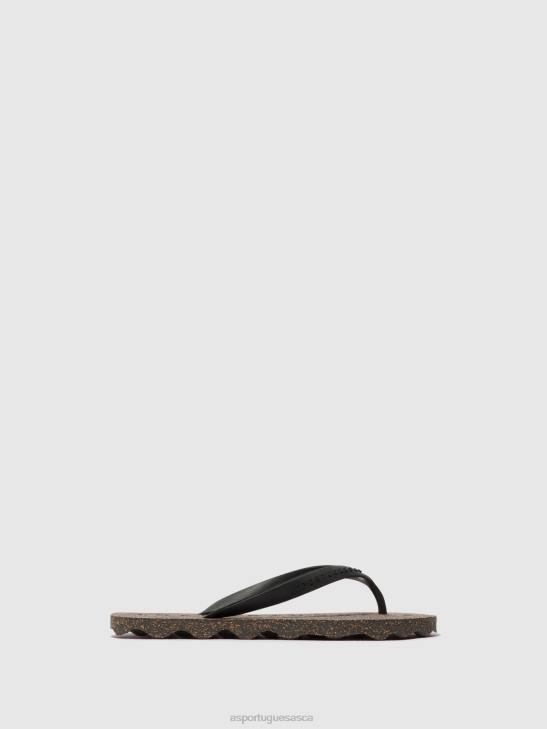Asportuguesas Flip-Flops Men BLACK & BLACK STRAP BEACH FLIP-FLOPS BASE 226H169 - Image 2