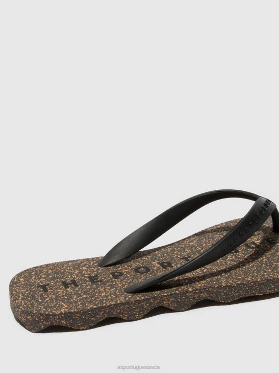 Asportuguesas Flip-Flops Men BLACK & BLACK STRAP BEACH FLIP-FLOPS BASE 226H169 - Image 4