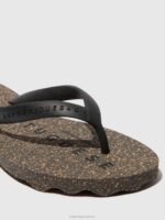Asportuguesas Flip-Flops Men BLACK & BLACK STRAP BEACH FLIP-FLOPS BASE 226H169 - Image 5