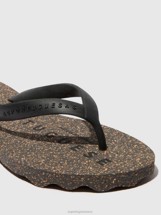 Asportuguesas Flip-Flops Men BLACK & BLACK STRAP BEACH FLIP-FLOPS BASE 226H169 - Image 5