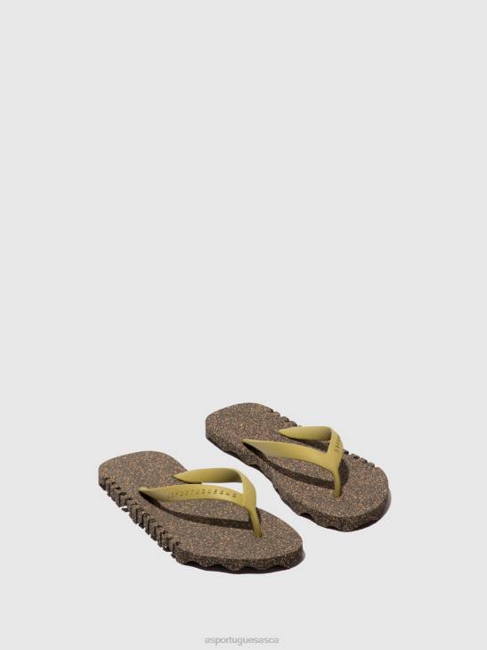 Asportuguesas Flip-Flops Men BLACK & MLT. GOLD STRAP BEACH FLIP-FLOPS BUMPY 226H175 - Image 1