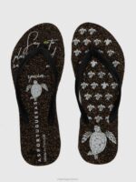 Asportuguesas Flip-Flops Men BLACK RUBBER STRAP BEACH FLIP-FLOPS TURTLE 226H171 - Image 4