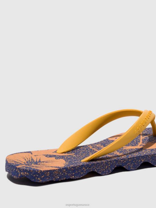 Asportuguesas Flip-Flops Men BLUE & YELLOW STRAP BEACH FLIP-FLOPS AMAZONIA 226H176 - Image 4