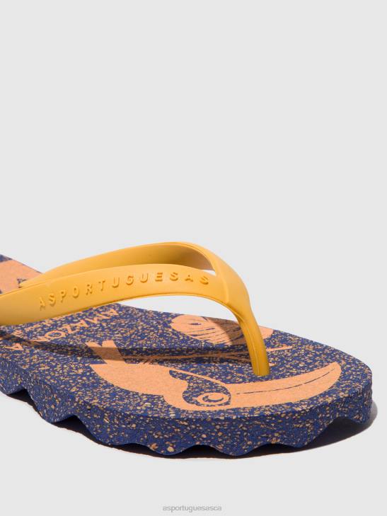 Asportuguesas Flip-Flops Men BLUE & YELLOW STRAP BEACH FLIP-FLOPS AMAZONIA 226H176 - Image 5