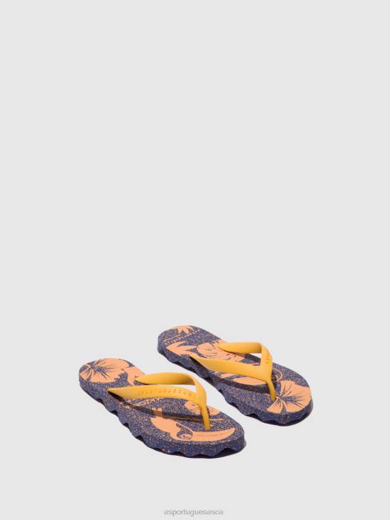 Asportuguesas Flip-Flops Men BLUE & YELLOW STRAP BEACH FLIP-FLOPS AMAZONIA 226H176 - Image 1