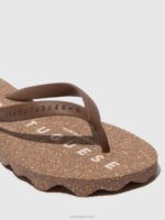 Asportuguesas Flip-Flops Men BROWN & BROWN STRAP BEACH FLIP-FLOPS BASE 226H170 - Image 5
