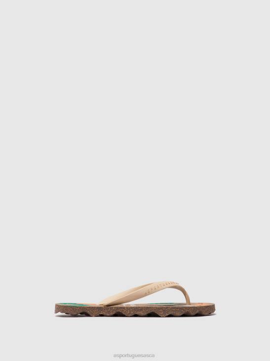 Asportuguesas Flip-Flops Men BROWN & CREAM STRAP BEACH FLIP-FLOPS AMAZONIA 226H186 - Image 2