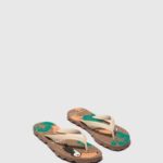 Asportuguesas Flip-Flops Men BROWN & CREAM STRAP BEACH FLIP-FLOPS AMAZONIA 226H186