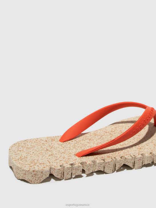 Asportuguesas Flip-Flops Men NATURAL & RED STRAP BEACH FLIP-FLOPS BUMPY 226H184 - Image 3