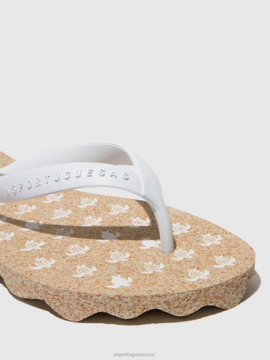 Asportuguesas Flip-Flops Men NATURAL & WHITE STRAP BEACH FLIP-FLOPS TURTLE 226H185 - Image 5