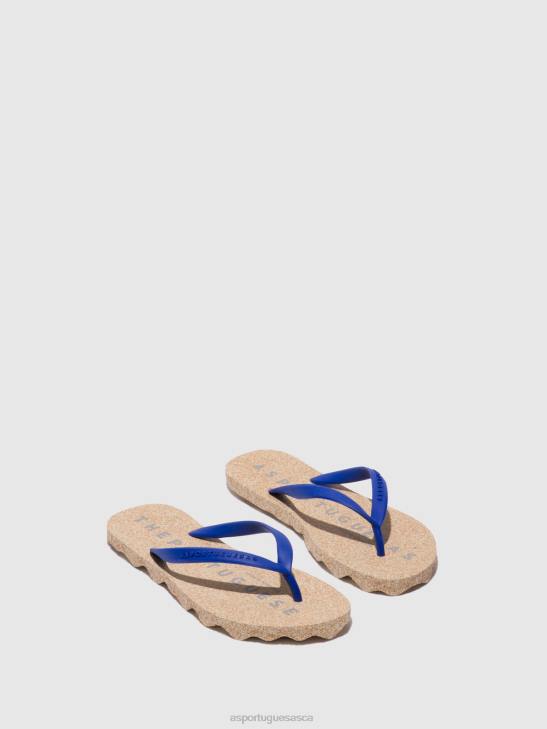 Asportuguesas Flip-Flops Women BLUE RUBBER STRAP BEACH FLIP-FLOPS BASE 226H3 - Image 2