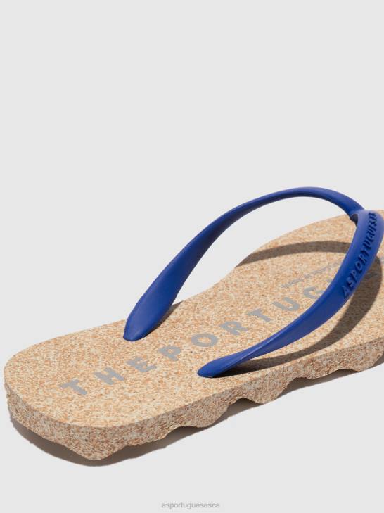 Asportuguesas Flip-Flops Women BLUE RUBBER STRAP BEACH FLIP-FLOPS BASE 226H3 - Image 3