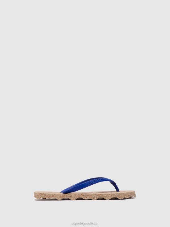 Asportuguesas Flip-Flops Women BLUE RUBBER STRAP BEACH FLIP-FLOPS BASE 226H3 - Image 1