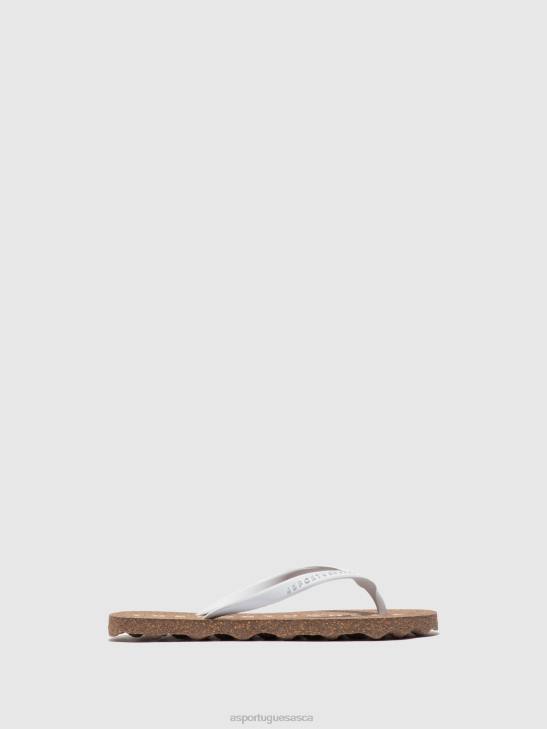 Asportuguesas Flip-Flops Women WHITE & RUBBER STRAP BEACH FLIP-FLOPS BASE 226H4 - Image 2