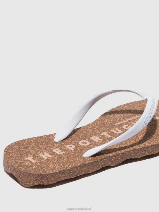 Asportuguesas Flip-Flops Women WHITE & RUBBER STRAP BEACH FLIP-FLOPS BASE 226H4 - Image 4