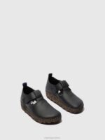 Asportuguesas Mary Jane Women BLACK VEGAN LEATHER MARY JANE SHOES CATE 226H36 - Image 2