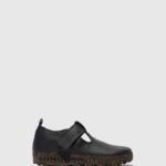 Asportuguesas Mary Jane Women BLACK VEGAN LEATHER MARY JANE SHOES CATE 226H36