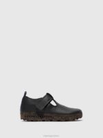 Asportuguesas Mary Jane Women BLACK VEGAN LEATHER MARY JANE SHOES CATE 226H36