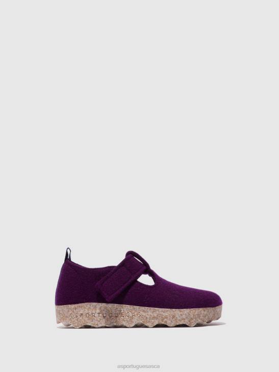 Asportuguesas Mary Jane Women DARK PURPLE MARY JANE SHOES CATE 226H52 - Image 1