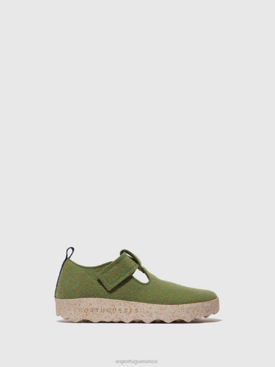 Asportuguesas Mary Jane Women GREEN MARY JANE SHOES CATE 226H113 - Image 1