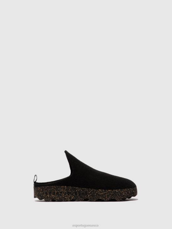 asportuguesas_mules_women_black_slip_on_mules_come_226h130.jpg Asportuguesas Mules Women BLACK SLIP-ON MULES COME 226H130 - Image 1