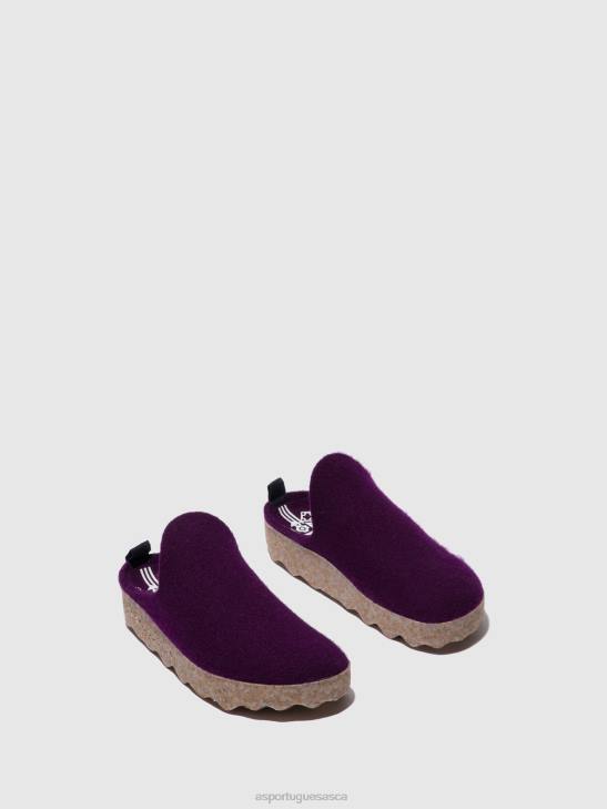 Asportuguesas Mules Women DARK PURPLE ROUND TOE MULES COME 226H125 - Image 2