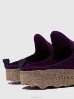 Asportuguesas Mules Women DARK PURPLE ROUND TOE MULES COME 226H125 - Image 4