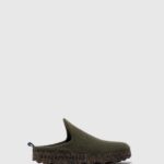 Asportuguesas Mules Women MILITARY GREEN ROUND TOE MULES COME 226H124
