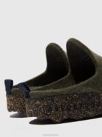 Asportuguesas Mules Women MILITARY GREEN ROUND TOE MULES COME 226H124 - Image 4