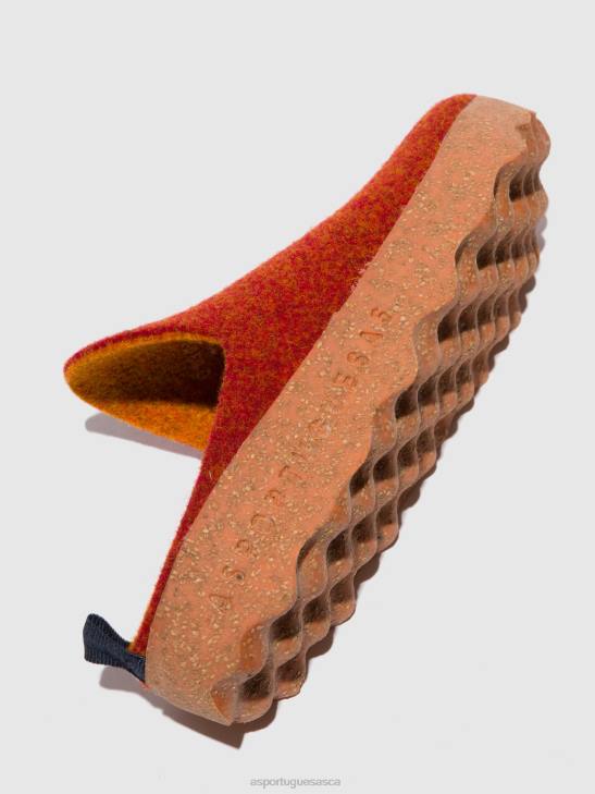 Asportuguesas Mules Women RED ORANGE ROUND TOE MULES COME 226H122 - Image 2