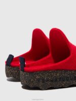 Asportuguesas Mules Women RED ROUND TOE MULES COME 226H142 - Image 5
