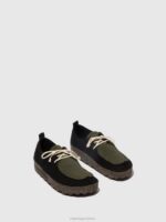 Asportuguesas Shoes Men BLACK/MILITARY GREEN LACE-UP SHOES CHAT 226H208 - Image 2