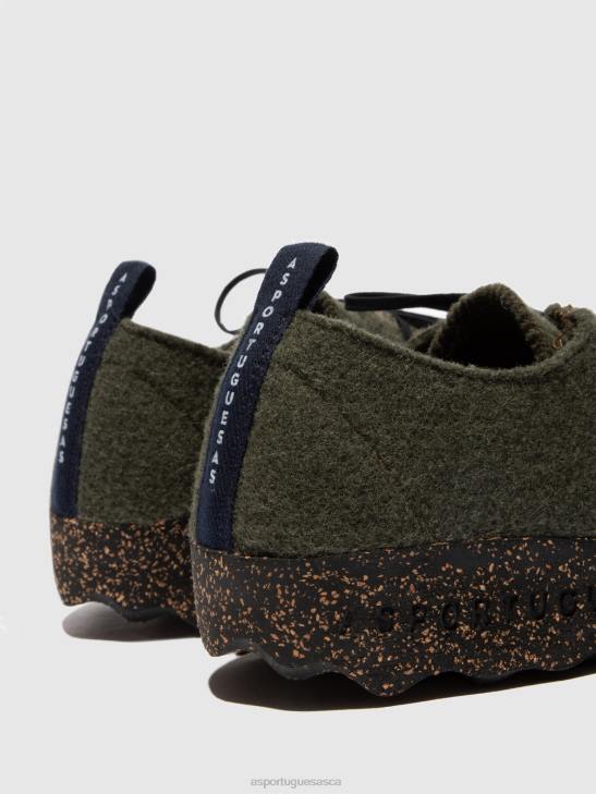 Asportuguesas Shoes Men MILITARY GREEN LACE-UP SHOES CHAT 226H193 - Image 3