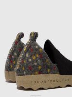 Asportuguesas Shoes Women BLACK FELT DEHOR ROUND TOE SHOES CITY 226H107 - Image 5
