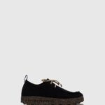 Asportuguesas Shoes Women BLACK LACE-UP SHOES CHAT 226H62
