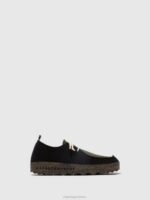 Asportuguesas Shoes Women BLACK/MILITARY GREEN LACE-UP SHOES CHAT 226H106