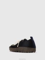 Asportuguesas Shoes Women BLACK/MILITARY GREEN LACE-UP SHOES CHAT 226H106 - Image 3