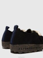 Asportuguesas Shoes Women BLACK/MILITARY GREEN LACE-UP SHOES CHAT 226H106 - Image 5