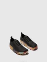 Asportuguesas Shoes Women CHARCOAL PINATEX & MULTICOLOR SOLE SLIP-ON SHOES CAMP 226H40 - Image 2